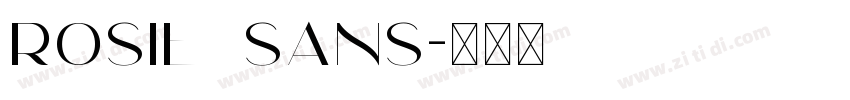 Rosie Sans字体转换